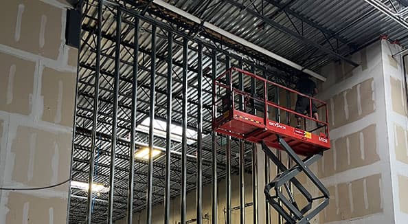 Pioneer Water Tanks - Warehouse Division Wall Installation