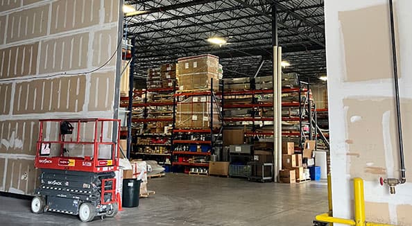 Pioneer Water Tanks - Warehouse Division Wall Installation
