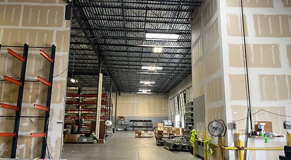 Pioneer Water Tanks - Warehouse Division Wall Installation