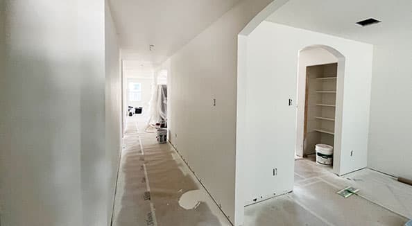 Interior room painting before and after San Marcos