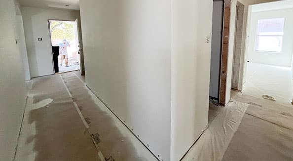 Interior painting with clean edges and trim